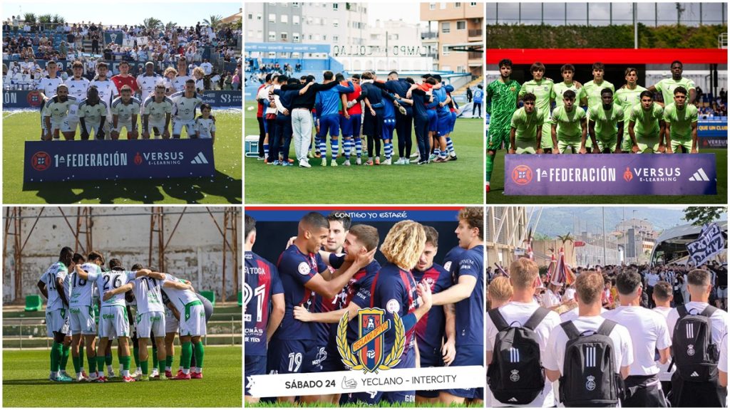 Foto: Marbella FC, CD Alcoyano, Barça Atlétic, Sanluqueño, Yeclano Deportivo y Real Unión.