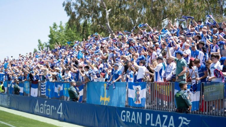 La afición del Real Avilés Industrial en Majahonda. Foto: Club.