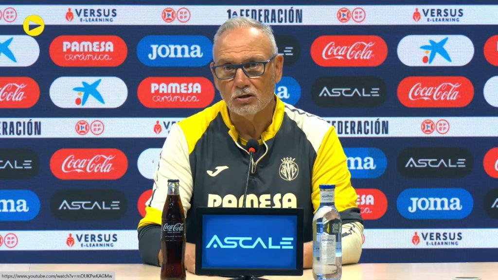 Miguel Álvarez, entrenador del Villarreal CF B. Foto: club.