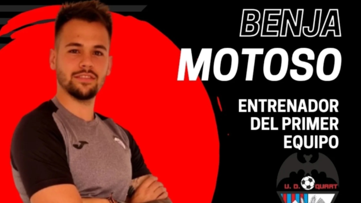 Benja Motoso, entrenador de la UD Quart. Foto: UD Quart.