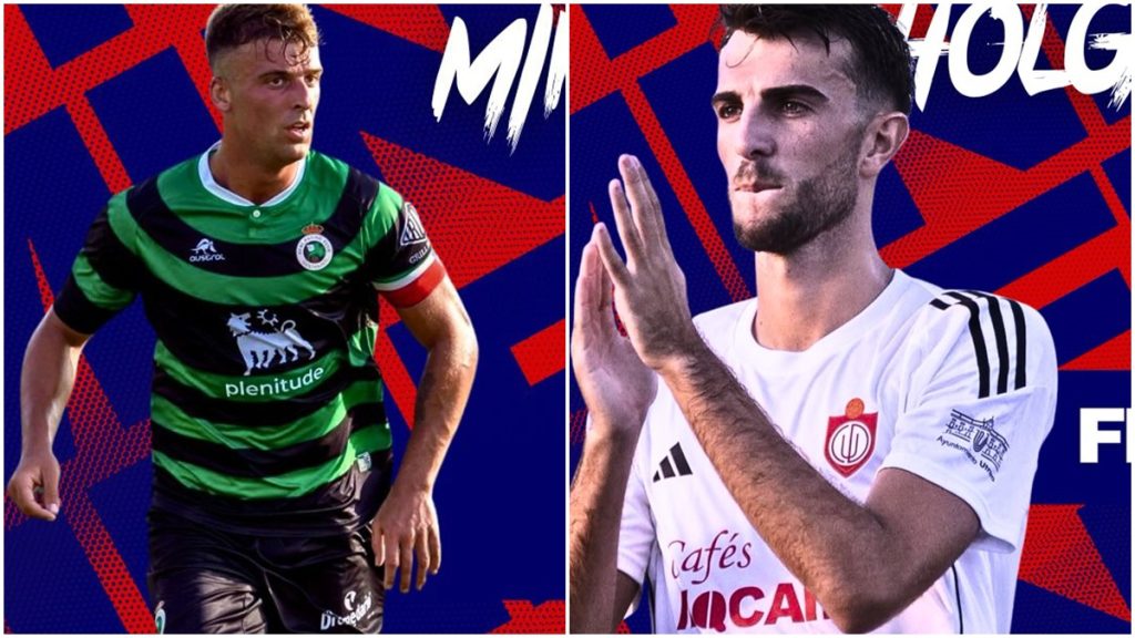 Sebas Holgado y Diego Mirapex, fichajes de la Deportiva Minera. Foto: Club.