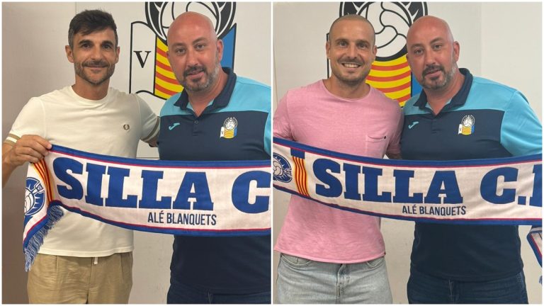 Alberto Pomer y Héctor Micó con el Presidente Jony. Foto: Silla CF.