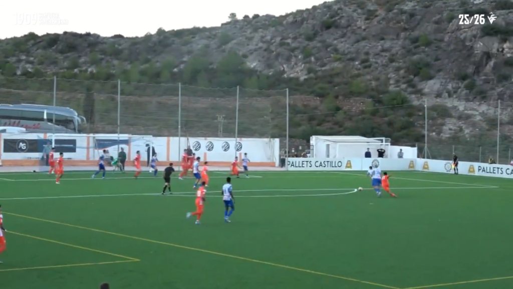Gol de Galindo para el Crevillente Deportivo. Fuente: FFCV